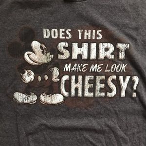 Disney Mickey “Does This Shirt Make Me Look Cheesy” Walt Disney World T-Shirt